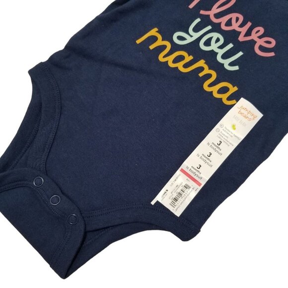 NWT JUMPING BEANS 3 PIECE SET BODYSUIT SWEATPANTS AND HEADBAND Baby Size 3M - Picture 5 of 9